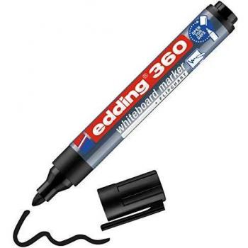 Edding 360 Rotulador para Pizarra Blanca Recargable en Color Negro