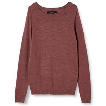 Vero Moda Vmminniecare LS O-Neck Blouse Ga Noos Camisa Manga Larga, Rosa Marrón, XL para Mujer