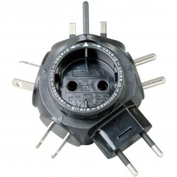 Kopp Travelstar - Adaptador de viaje, color negro