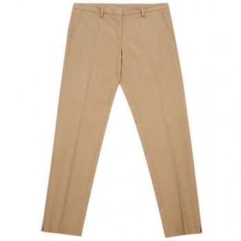 Lardini Chic Brown Cotton Pants for Sophisticated Style - IT38|XS, Elegant Brown Cotton Trousers, Chinos, female, Brown, Size: 2XS