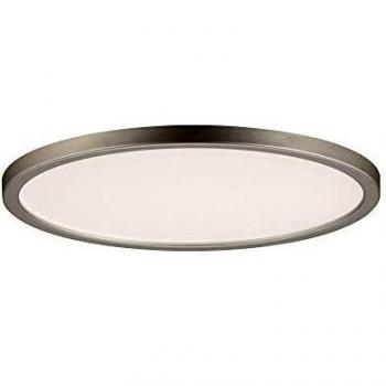 Panel LED empotrable Areo Paulmann 12W 3000K redondo níquel IP23