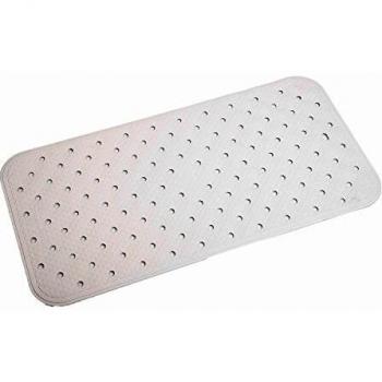 Alfombrilla de ducha rectangular blanca 38x72 cm modelo Kino