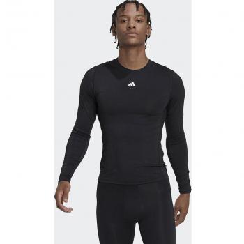 Adidas Techfit Men's Long Sleeve Running T-shirt - Black - Size XL