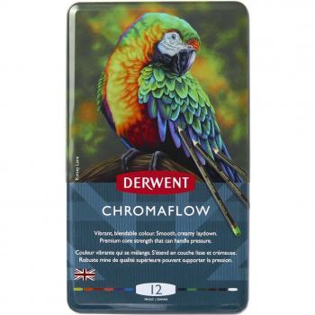 Caja metálica de 12 lápices Chromaflow Derwent