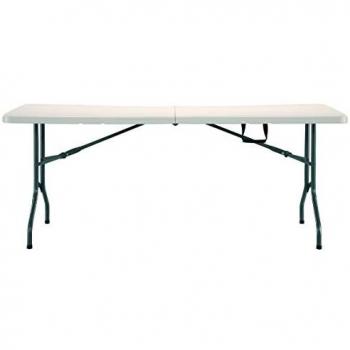 Mesa Jardín Smart 180 Plegable de Acero Gris - Dimensiones: 75.5x74x182 cm, adecuada para interior y exterior