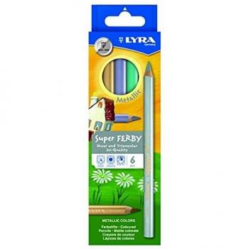LYRA Super Ferby Metallic - Lápices de Colores para Adultos, 6 Unidades