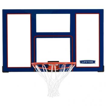 Lifetime 92406 - Canasta Baloncesto Exterior Ultrarresistente | Tablero y aro 121x5x75,5 cm de pared | Sistema Slam-It® incorporado para garantizar la Máxima Durabilidad