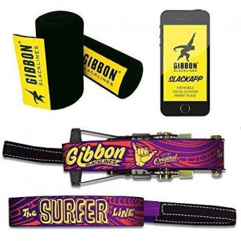 Gibbon Surferline Treewear Slackline Set - 25m, Purple
