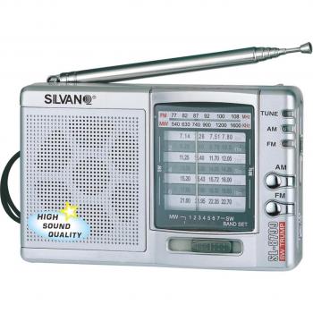 Radio Digital Portátil Silvano 9 Bandas con Calidad de Sonido y Antena Telescópica