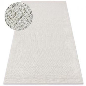 Alfombra Origi 3739 Crema - Espina de Pescado Tejido Plano Hilo de Sisal Beige 78x150 cm