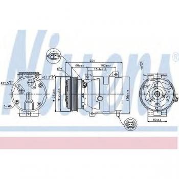 Compresor de Aire Acondicionado NISSENS 89281