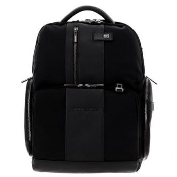 Piquadro Motic Black 15.6 Laptop Backpack with RFID Protection