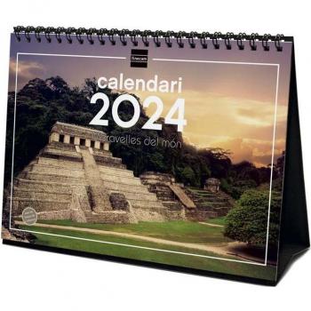 Calendario sobremesa Finocam 2024 Maravillas Mundo cat