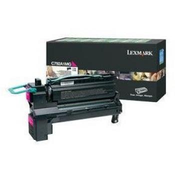 Lexmark C792A1MG Magenta Toner Cartridge, 6000 Pages Yield, Return Program, 1 Pack