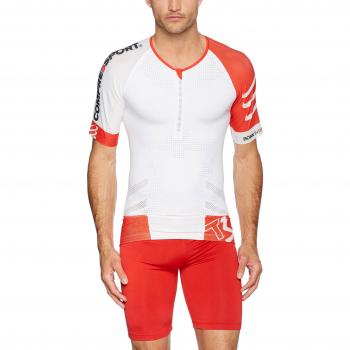 COMPRESSPORT - T-Shirt - Triathlon Shirt Aero Top V2 Blanc - Tailles : L