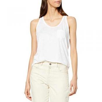 Superdry Burnout Pocket Vest Camiseta de Tirantes, Blanco