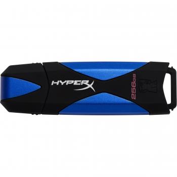 HyperX 3.0 DTHX30/256GB - Memoria USB gaming de 256 GB, Negro y azul
