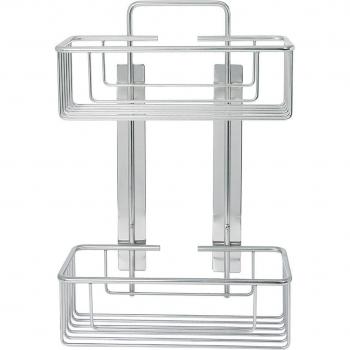 Jabonera de rejilla rectangular profunda con plafón para atornillar