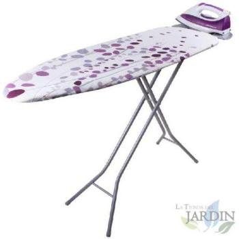 Mesa de Planchar Regulable Suinga 114x36 cm con Rejilla de Acero para Planchado Fácil