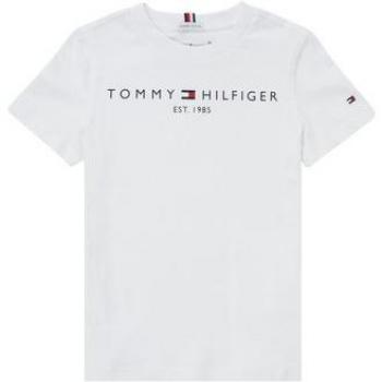 Camiseta Tommy Hilfiger Essential Tee para niños, color blanco, talla 116, ajuste regular