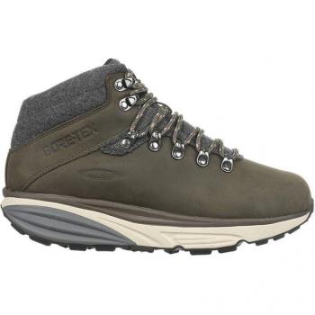 MBT Mt Alpine Sym Leather Men's Ankle Hiking Boots - Olive Green, Size 41.5