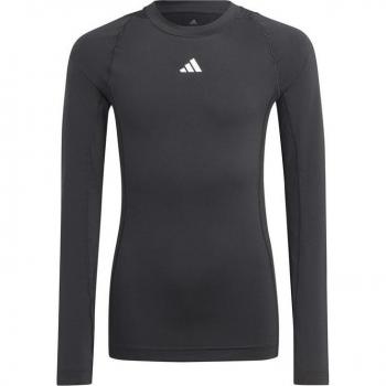 Camiseta de fútbol adidas Techfit Aeroready para niño, manga larga, tecnología de absorción de humedad, ajuste ceñido para soporte muscular y comodidad