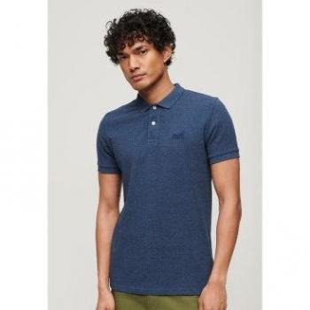Superdry Men's Classic Pique Polo Shirt in Bright Blue Marl (XL)