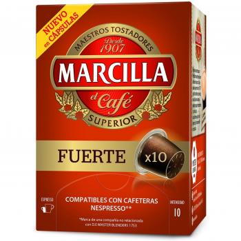 Marcilla - Cápsulas de Café Superior Intenso - Pack de 10 Unidades