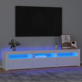 Mueble de TV con luces LED 180x35x40 cm, Mueble de Salon, Mueble Televisor, Mesa de TV, Day and Night TV cabinet with bright white LED lights