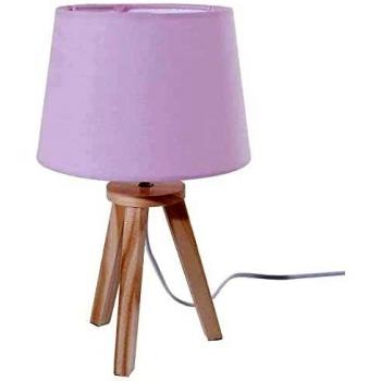 Lámpara rosa 3 pies en madera 18,5x31