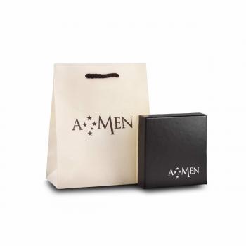 Pendientes de mujer Amen EBHBB - Pendientes de acero inoxidable, diseño elegante, cierre tipo gancho, con detalles en resina y acabado en oro rosa