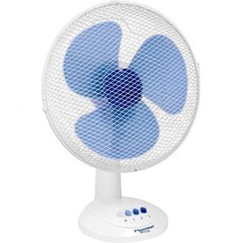 Bestron DDF35W Ventilador de Mesa 35 cm con 3 Velocidades y Oscilación de 75°, 40W, Color Blanco