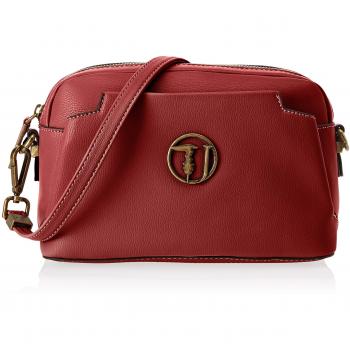 Trussardi Jeans 75B00433-9Y099999, Bandolera para Mujer, Rojo