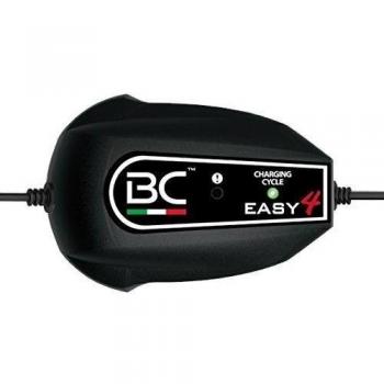 BC Battery Controller BC EASY 4, Cargador de baterías y Mantenedor Inteligente, 4 Ciclos de Carga para todas las Baterías de Coche y Moto 12V de Plomo-Ácido, 1 Amp