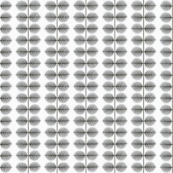 Stig Lindberg 1751 – Papel pintado hojas Enredaderas formal geométrico en color gris y negro sobre blanco