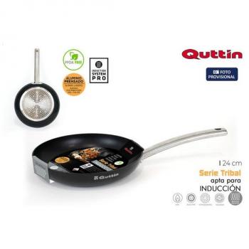 SARTEN 24 ALUMINIO PRENSADO M/SS INDUCCIÃN TRIBAL QUTTIN