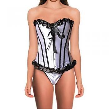 Intimax corsets lencería y moda Irene Corsé, Blanco/Negro, L para Mujer