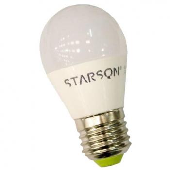 Starson Bombilla Esférica Led Profesional 3000k E27, 6 W, Blanco