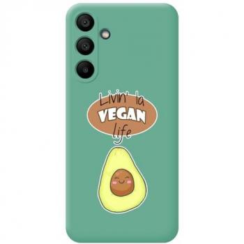 Funda Silicona Líquida Verde Vegan Life para Samsung Galaxy A15 4G / 5G con Dibujos