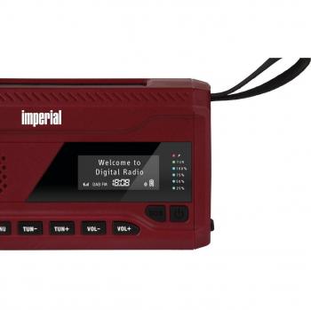 DABMAN OR 2 Portátil Digital Rojo - Radio DAB+ y FM, pantalla LCD, batería recargable, altavoz integrado, diseño compacto y ligero