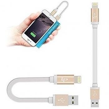 LP Apple Lightning Cable de Conexión,Conector, Cargador, Corto, Sin Enredos, Maraña Libre, Cable de Cargay Sincronización con USB 2.0