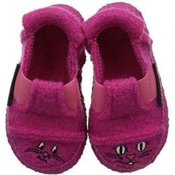 Nanga Mouse & Cat - Zapatillas de estar por casa de lana para niña, color rosa, talla 30 EU
