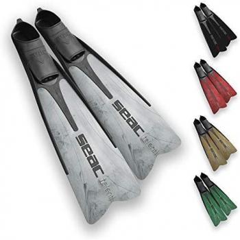 Seac Talent Camo, Aletas Medias para Pesca Submarina y Buceo, Gris, 39/40