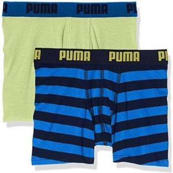 PUMA Pack x 4 Bóxers Sharp Azul / Negro 7-8 años