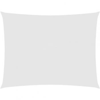 Toldo de vela rectangular tela Oxford blanco 5x7 m