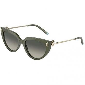 Tiffany Opal Green/Grey Cat Eye Women's Sunglasses 54MM