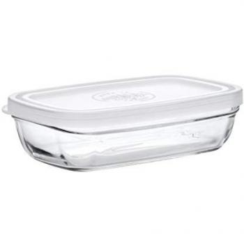 Fiambrera Rectangular Transparente Duralex Freshbox 15cm con Tapa - Resistente, Duradera y Apta para Lavavajillas