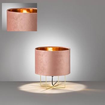Lámpara de mesa moderna rosa con oro - Rosalina