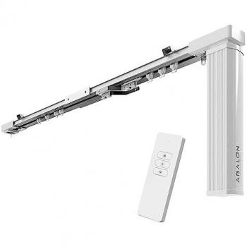 Riel Motorizado para Cortinas Inteligentes Abalon de Aluminio con Mando a Distancia, 4 Metros, Cortinas Automáticas Eléctricas