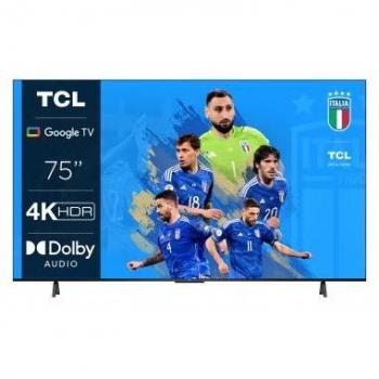TV LED 75 TCL 75P635 - Pantalla LCD de alta definición 4K HDR con control por voz de Google, audio Dolby inteligente, tecnología HDR10 y elegante color negro